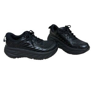 Hoka Bondi SR Leather Slip and water resistant women's work sneakers size 8